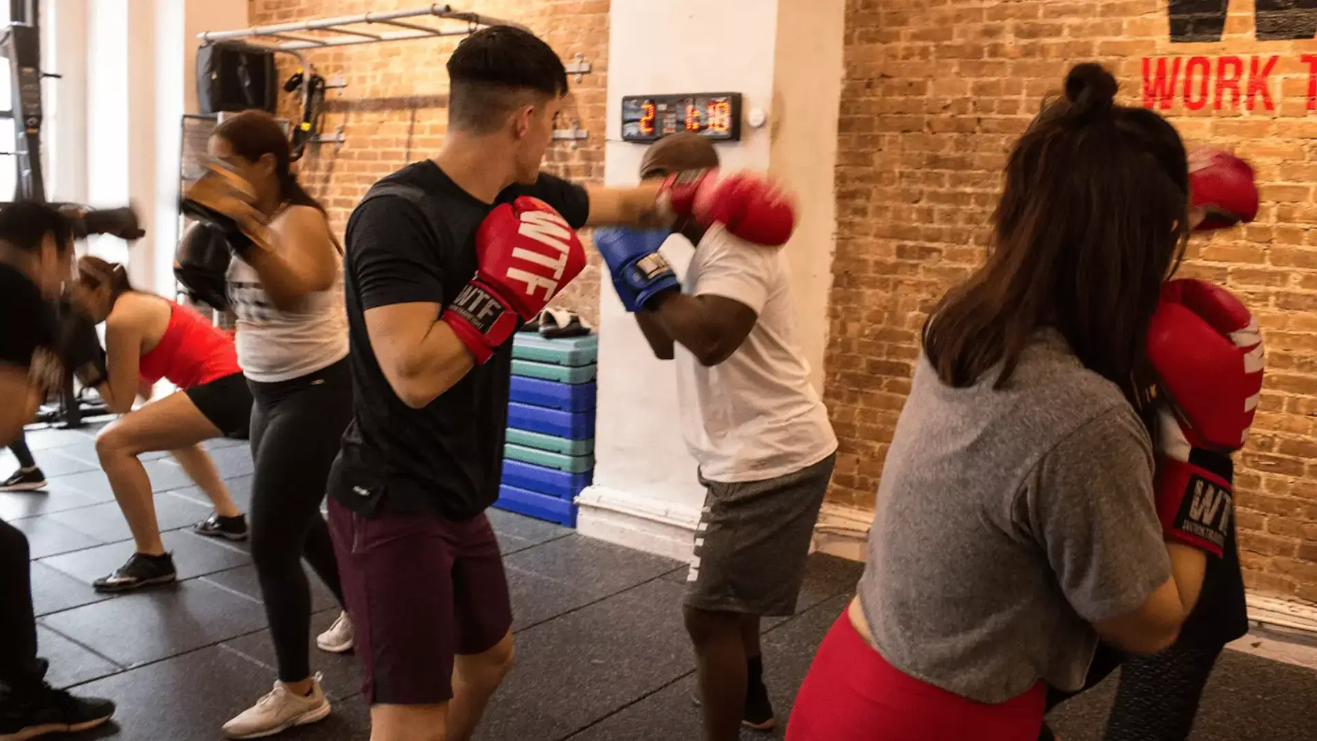 Work Train Fight trainers hold mitts for you in every boxing class, mitt work is what makes us stand apart from the rest.